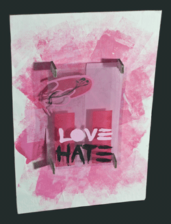 Side projection of Love: Hate by Alex Wilde, ITB 2010