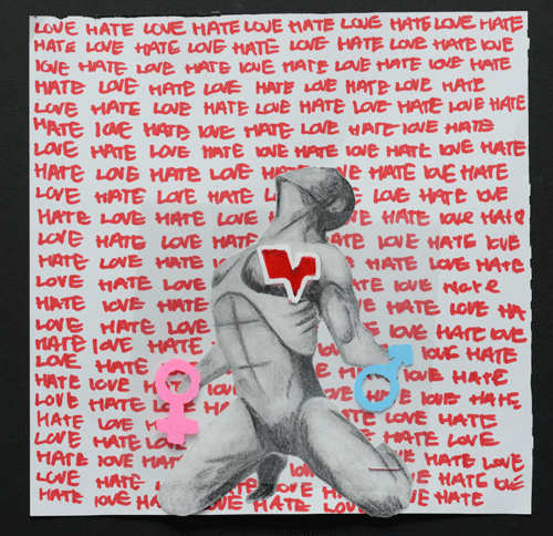 Love Hate Dicotomy by CJ Archire: Entry for Imagining The Brain 2010