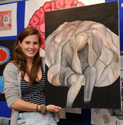 Nathalie Kantris DIaz with her entry for Imagining The Brain 2010
