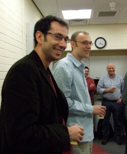 David Gill's post-viva celebration