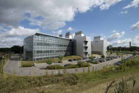 Exterior view of LMB building from south west looking towards Addenbrooke's Hospital
