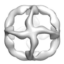 3D model from EM data of an octahedral nanostructure composed entirely of an artificial XNA polymer
