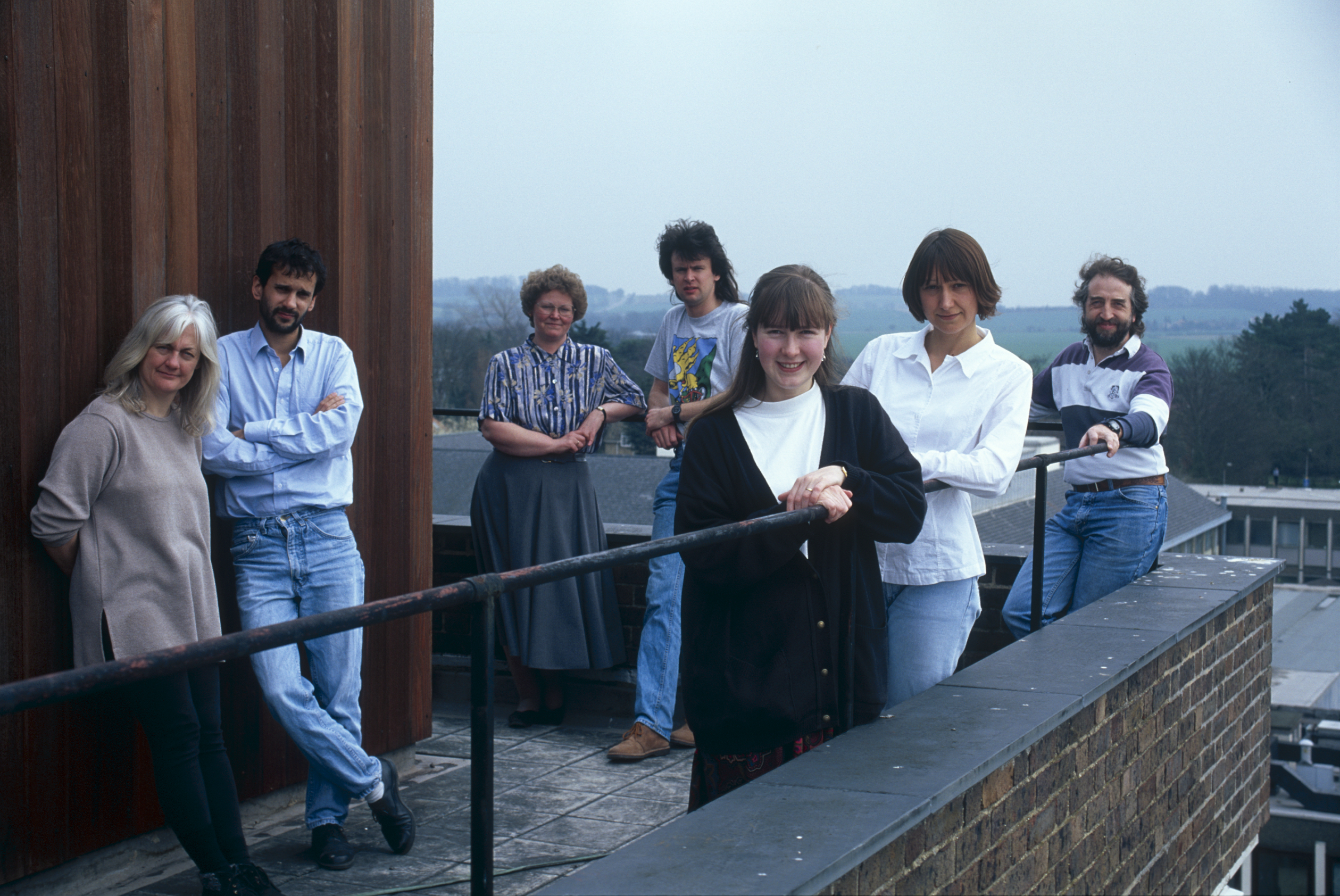 Visual Aids Group on the roof of the old LMB building, c. 1997
