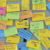 Post its with feedback from visitors