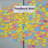 Post its with feedback from visitors